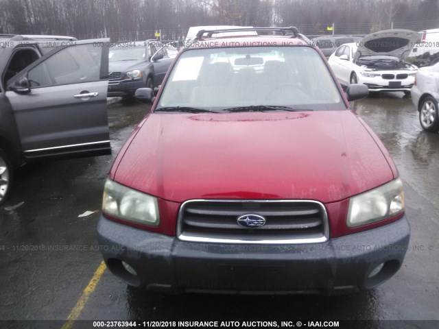 JF1SG63683H713070 - 2003 SUBARU FORESTER 2.5X RED photo 6