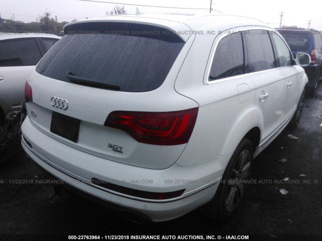 WA1LGAFE4FD028087 - 2015 AUDI Q7 PREMIUM PLUS WHITE photo 4