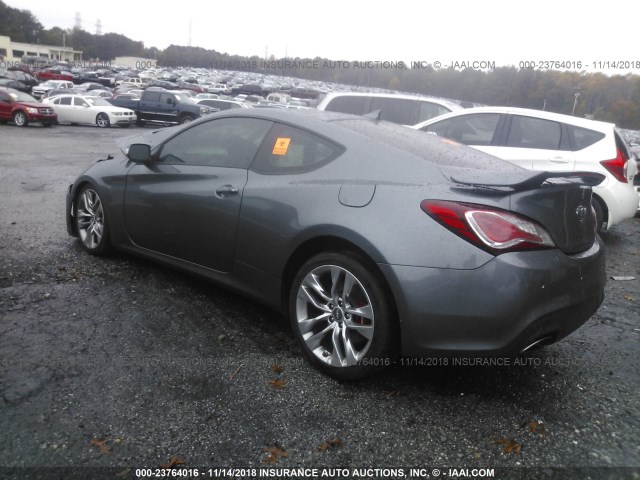 KMHHU6KJ7EU113570 - 2014 HYUNDAI GENESIS COUPE 3.8L GRAY photo 3