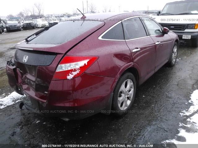 5J6TF2H5XBL002292 - 2011 HONDA ACCORD CROSSTOUR EXL MAROON photo 4