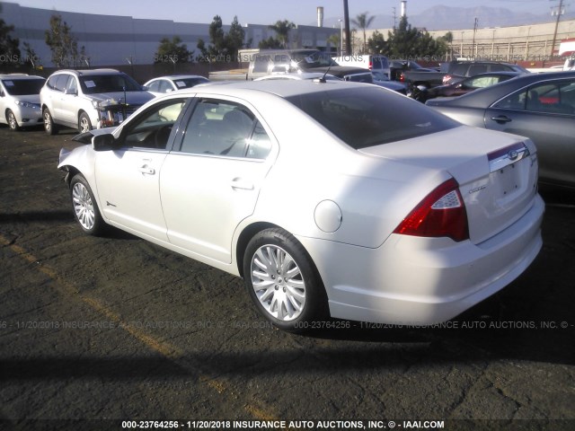 3FADP0L33CR206183 - 2012 FORD FUSION HYBRID WHITE photo 3