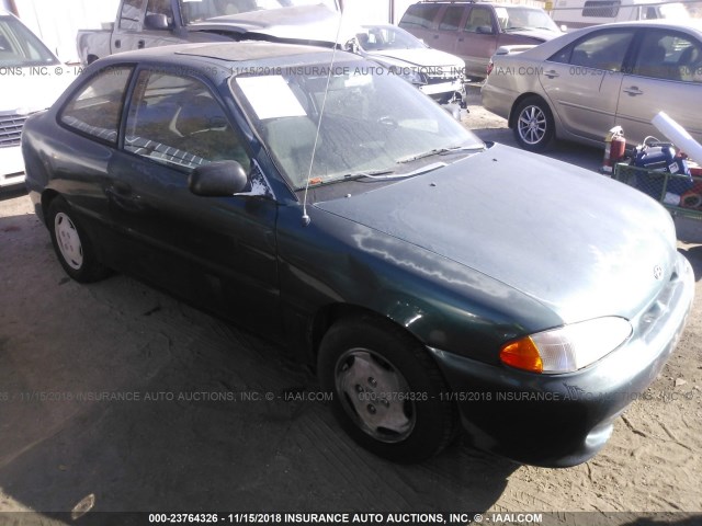 KMHVD34N0VU239870 - 1997 HYUNDAI ACCENT GS/GT GREEN photo 1