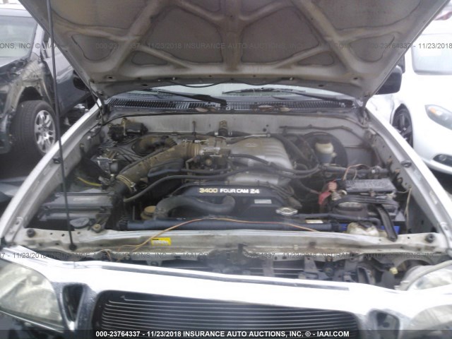 5TEHN72N34Z393374 - 2004 TOYOTA TACOMA DOUBLE CAB 灰色 照片 10