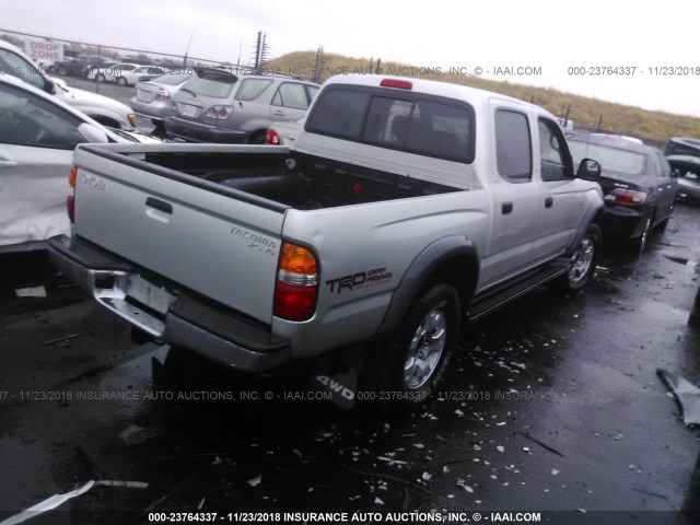5TEHN72N34Z393374 - 2004 TOYOTA TACOMA DOUBLE CAB 灰色 照片 4