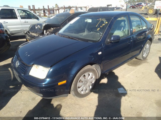 3VWRK69M52M143372 - 2002 VOLKSWAGEN JETTA GL BLUE photo 2