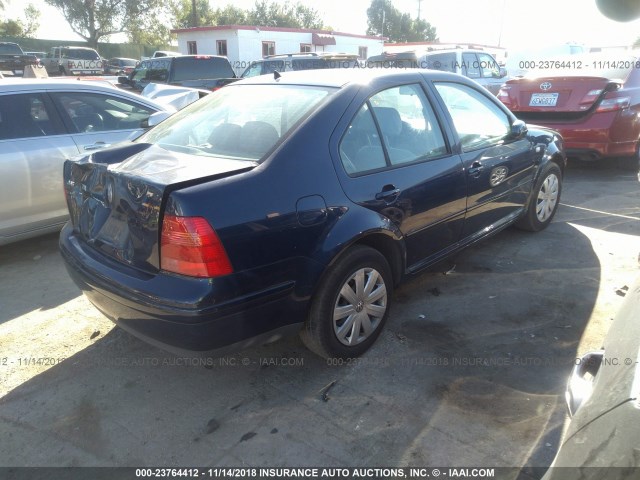 3VWRK69M52M143372 - 2002 VOLKSWAGEN JETTA GL BLUE photo 4