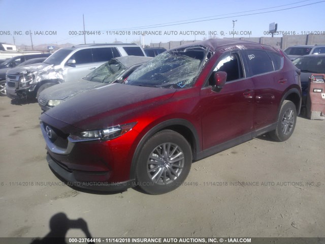 JM3KFABLXH0161575 - 2017 MAZDA CX-5 SPORT RED photo 2