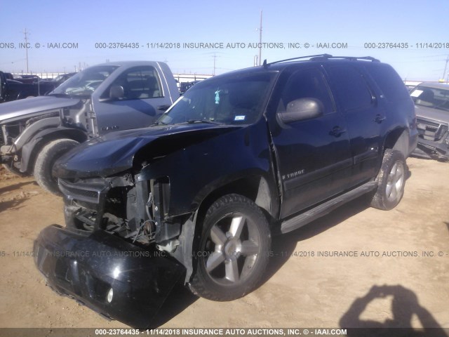 1GNFK13007R158583 - 2007 CHEVROLET TAHOE K1500 BLACK photo 2