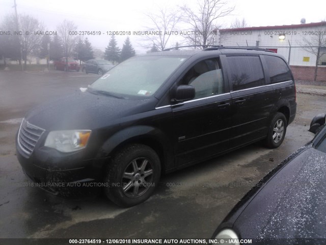 2A8HR54PX8R727704 - 2008 CHRYSLER TOWN & COUNTRY TOURING BLACK photo 2