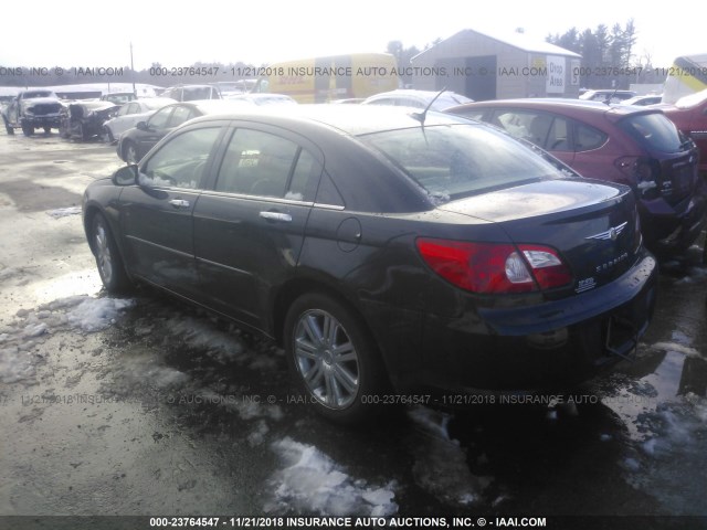 1C3LC66M08N100930 - 2008 CHRYSLER SEBRING LIMITED BLACK photo 3