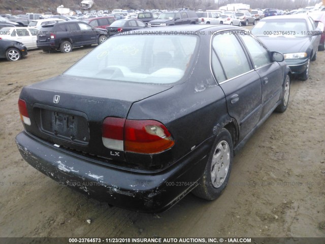 2HGEJ6678VH509378 - 1997 HONDA CIVIC BLACK photo 4