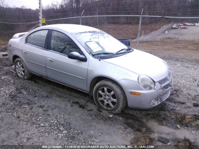 1B3ES56C35D236769 - 2005 DODGE NEON SXT SILVER photo 1