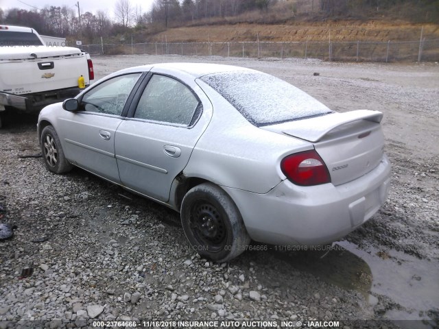 1B3ES56C35D236769 - 2005 DODGE NEON SXT SILVER photo 3