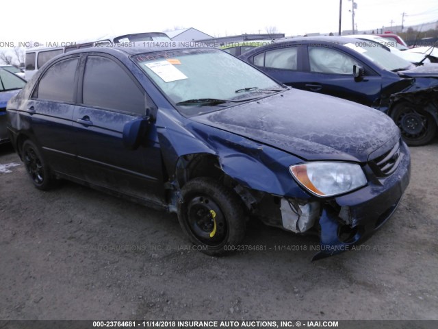 KNAFE121245015547 - 2004 KIA NEW SPECTRA LX/EX BLUE photo 1