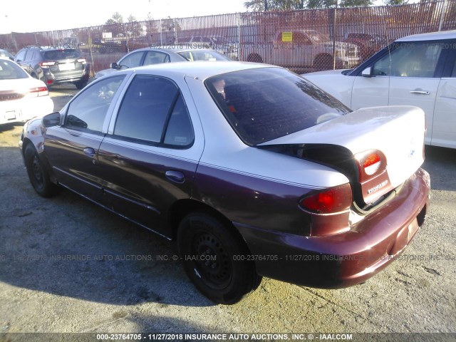 1G1JC524627301612 - 2002 CHEVROLET CAVALIER CNG MAROON photo 3