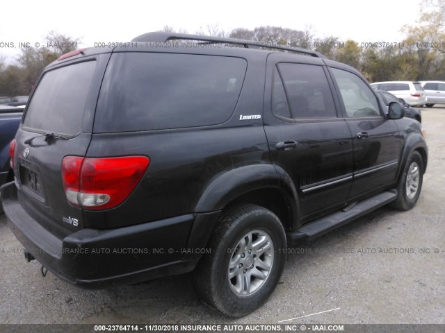 5TDZT38A95S262634 - 2005 TOYOTA SEQUOIA LIMITED BLACK photo 4