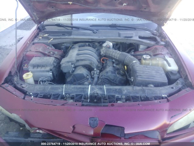 2B3KA43R96H475434 - 2006 DODGE CHARGER SE/SXT MAROON photo 10