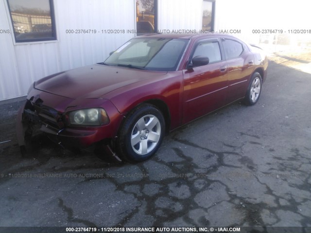 2B3KA43R96H475434 - 2006 DODGE CHARGER SE/SXT MAROON photo 2