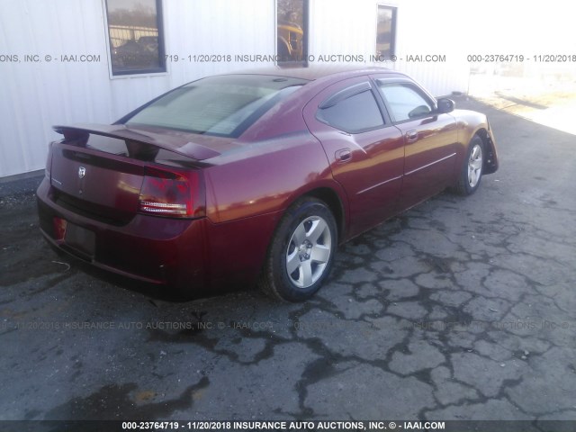 2B3KA43R96H475434 - 2006 DODGE CHARGER SE/SXT MAROON photo 4