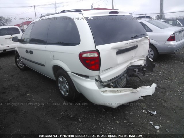 1D4GP243X3B251632 - 2003 DODGE GRAND CARAVAN SE WHITE photo 3