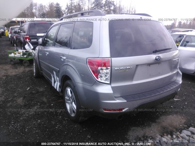 JF2SH64669H775552 - 2009 SUBARU FORESTER 2.5X LIMITED SILVER photo 3