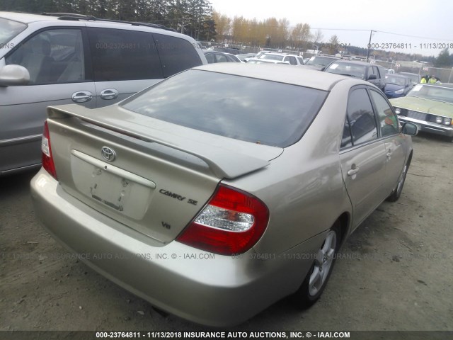 4T1BF30KX2U009970 - 2002 TOYOTA CAMRY LE/XLE/SE Qızıl foto 4