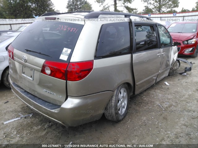 5TDZK23C17S054725 - 2007 TOYOTA SIENNA CE/LE BEIGE photo 4