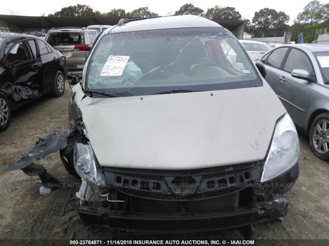 5TDZK23C17S054725 - 2007 TOYOTA SIENNA CE/LE BEIGE photo 6