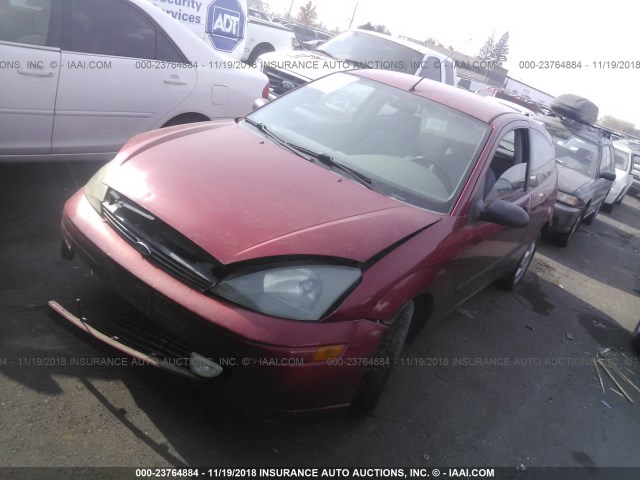 3FAFP31Z33R184218 - 2003 FORD FOCUS ZX3 RED photo 2
