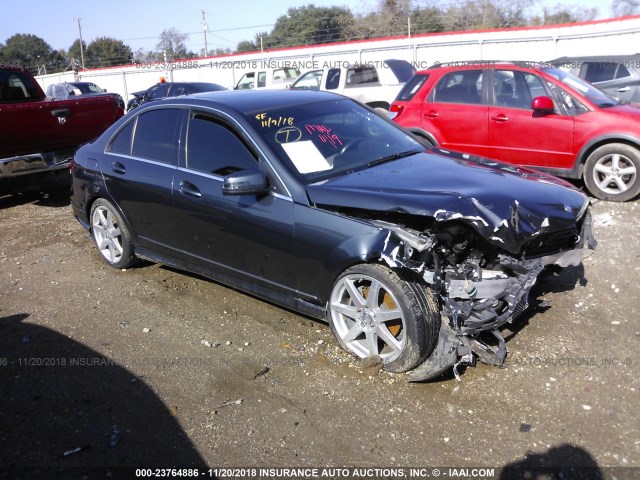 WDDGF4HB3DA808634 - 2013 MERCEDES-BENZ C 250 GRAY photo 1