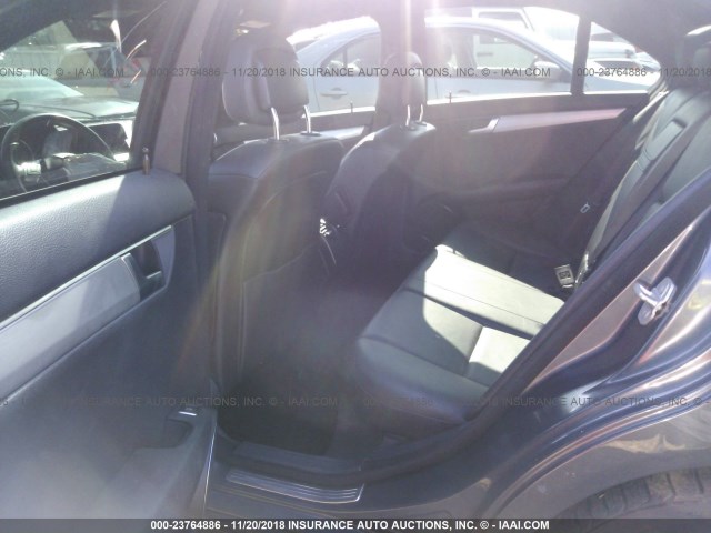 WDDGF4HB3DA808634 - 2013 MERCEDES-BENZ C 250 GRAY photo 8