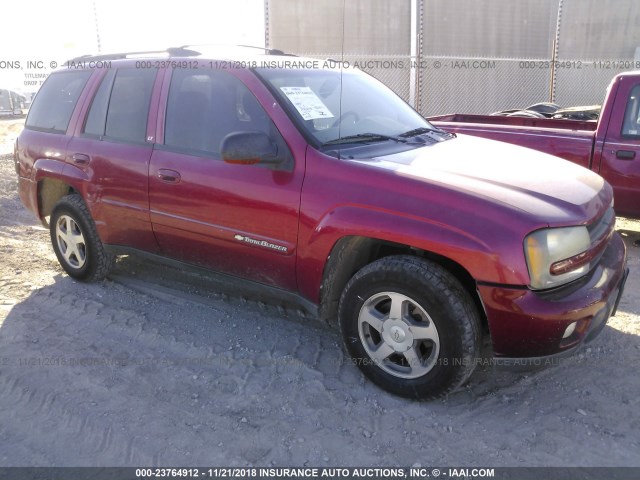 1GNDS13S442376815 - 2004 CHEVROLET TRAILBLAZER LS/LT RED photo 1