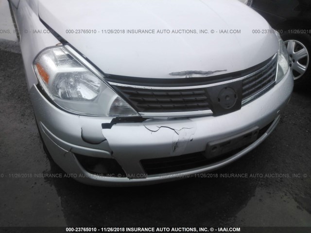 3N1BC11E17L395550 - 2007 NISSAN VERSA S/SL SILVER photo 6