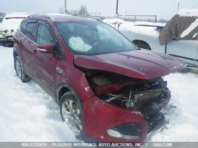 1FMCU9J9XEUA15992 - 2014 FORD ESCAPE TITANIUM RED photo 1