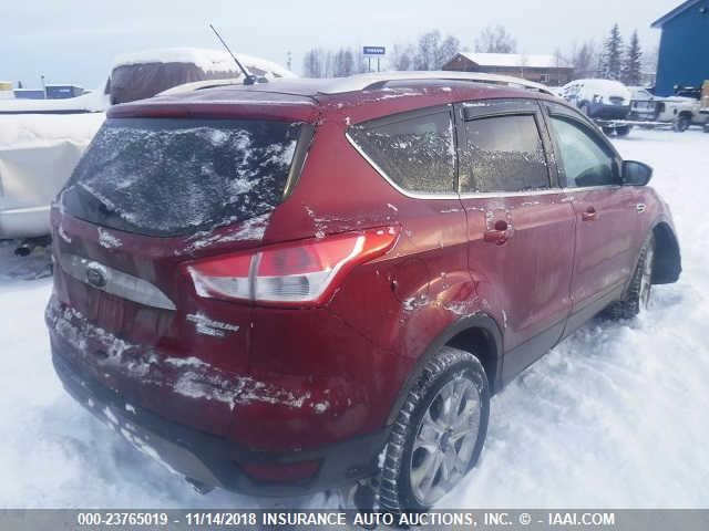 1FMCU9J9XEUA15992 - 2014 FORD ESCAPE TITANIUM RED photo 4