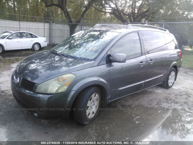 5N1BV28U46N112773 - 2006 NISSAN QUEST S/SE/SL GRAY photo 2