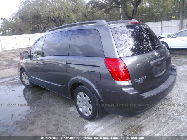 5N1BV28U46N112773 - 2006 NISSAN QUEST S/SE/SL GRAY photo 3