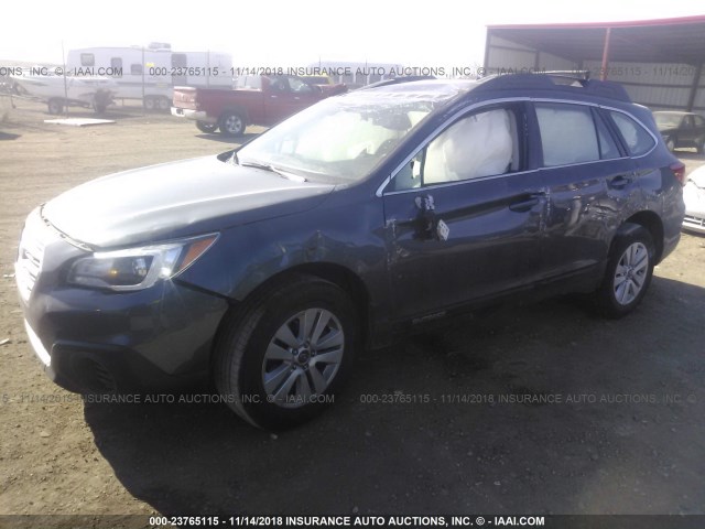 4S4BSAAC2H3217346 - 2017 SUBARU OUTBACK 2.5I GRAY photo 2