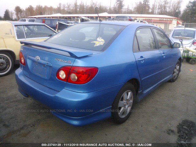 2T1BR32E87C829617 - 2007 TOYOTA COROLLA CE/LE/S BLUE photo 4