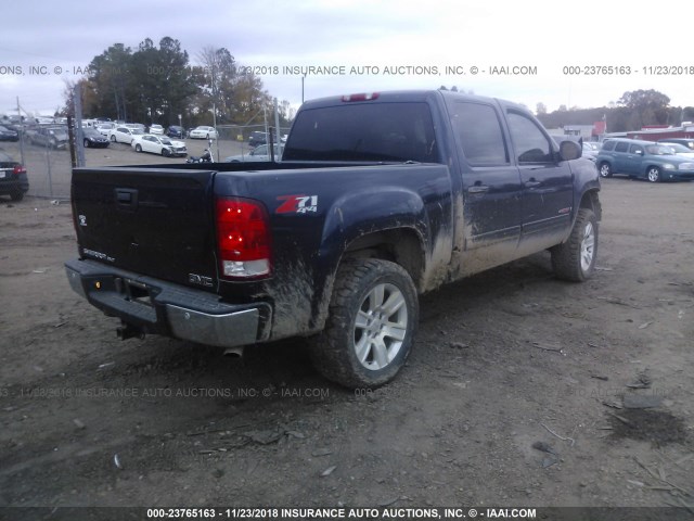 2GTEK13Y571581677 - 2007 GMC NEW SIERRA K1500 BLUE photo 4