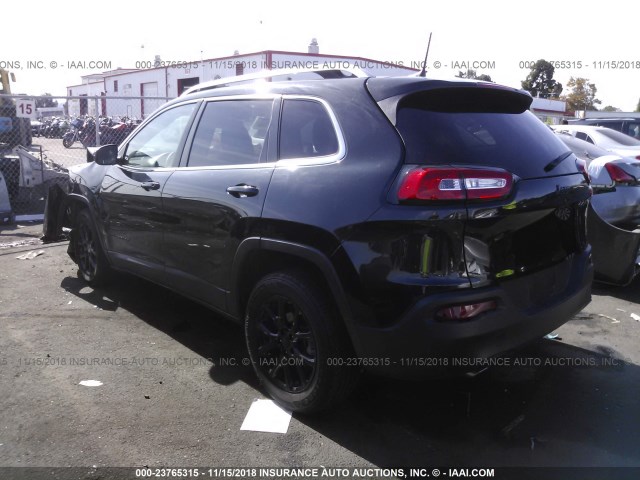 1C4PJLCB7GW287998 - 2016 JEEP CHEROKEE LATITUDE BLACK photo 3