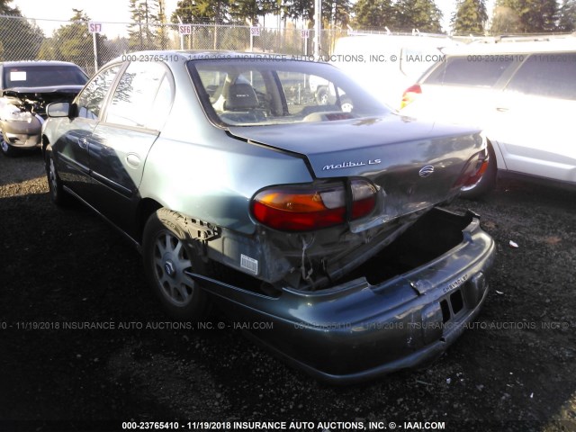 1G1NE52J1XY146101 - 1999 CHEVROLET MALIBU LS მწვანე ფოტო 3