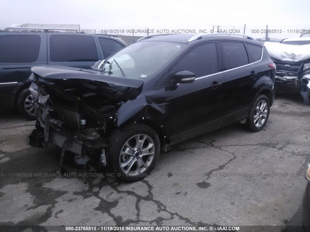 1FMCU0J95GUC88207 - 2016 FORD ESCAPE TITANIUM BLACK photo 2