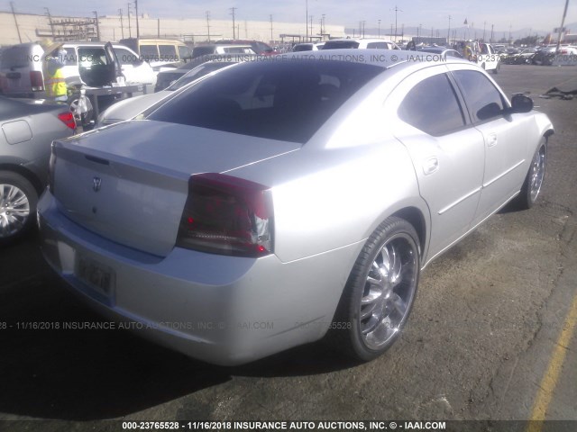 2B3KA43R67H620852 - 2007 DODGE CHARGER SE/SXT SILVER photo 4