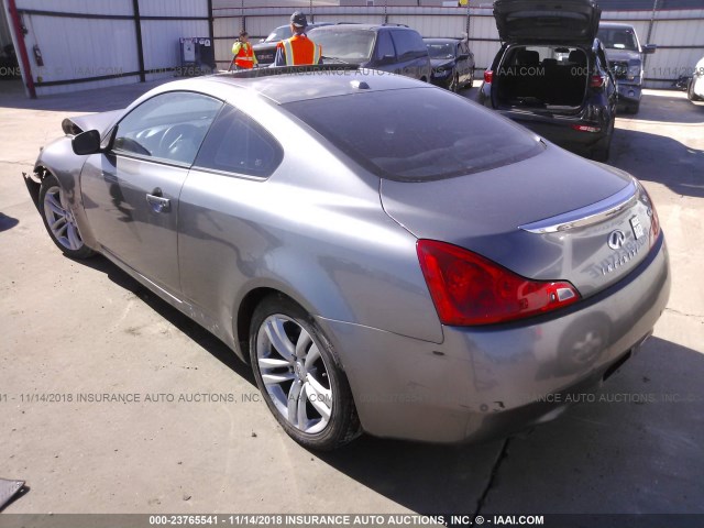 JN1CV6EK4AM103883 - 2010 INFINITI G37 SPORT GRAY photo 3