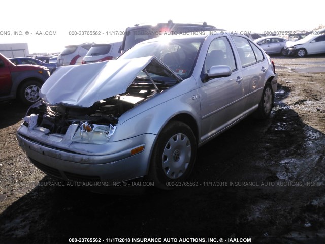 3VWSK69M62M191481 - 2002 VOLKSWAGEN JETTA GLS SILVER photo 2