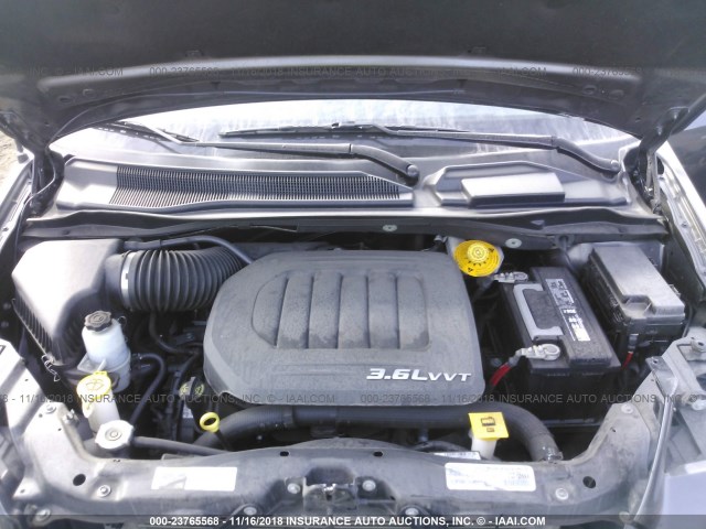 2C4RDGBG0GR125434 - 2016 DODGE GRAND CARAVAN SE GRAY photo 10