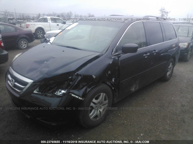 5FNRL38717B101805 - 2007 HONDA ODYSSEY EXL BLACK photo 2