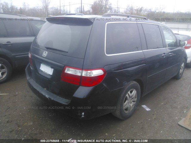 5FNRL38717B101805 - 2007 HONDA ODYSSEY EXL BLACK photo 4