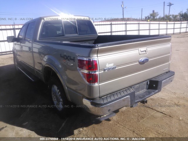 1FTFW1EF1CFD08565 - 2012 FORD F150 SUPERCREW Qəhvəyi foto 3